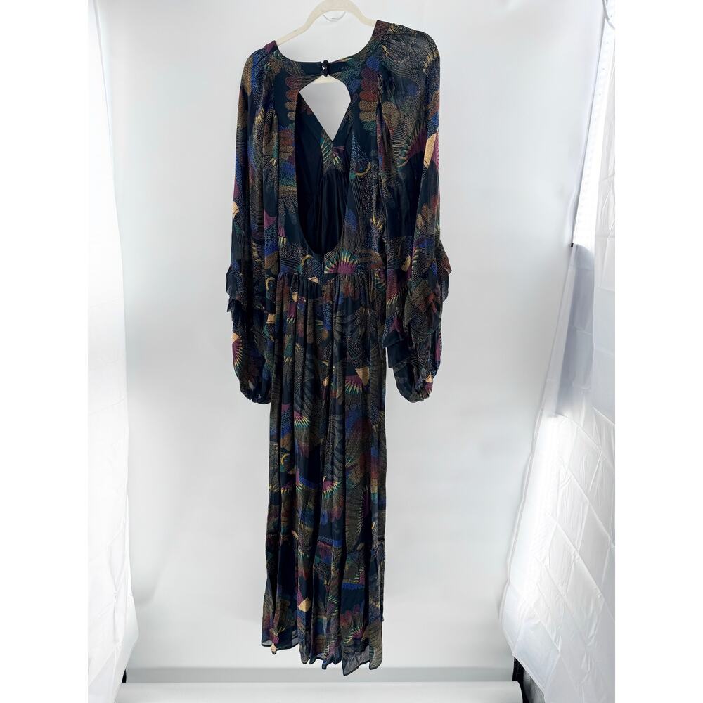 FARM Rio Multicolor Abstract Print V-Neck Maxi Dress - Picture 2 of 4